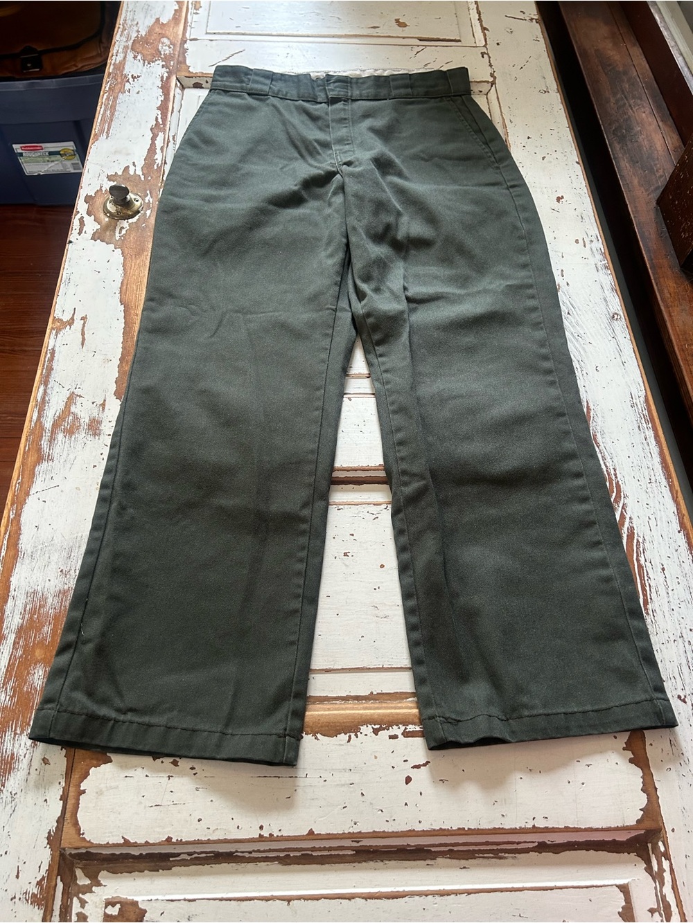Dickies 874 Original Fit Men's Work Pants 32x32 Green Twill Polyester Blend